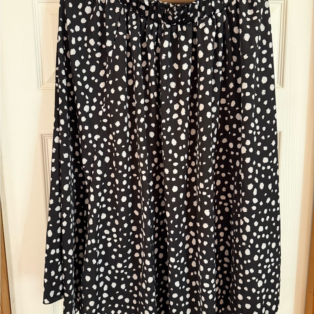 SHEIN Black and White Polka Dot Skirt